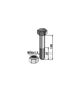 Bult med låsmutter M16x1,5-10.9 Orsi