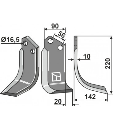 Blade, right model
