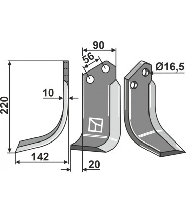 Blade, left model