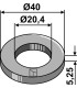 Washer Ø40x5,25xØ20,4