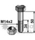 Bult med låsmutter M14x2 Noremat Zappator S.M.A. Rapid Rousseau