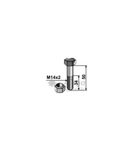 Bult med låsmutter M14x2 Noremat Zappator S.M.A. Rapid Rousseau