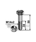 Bult med låsmutter M14x2 Noremat Zappator S.M.A. Rapid Rousseau