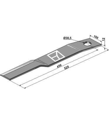 Mover-blade 520mm - right