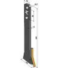 Furrow opener 68° - Hard metal