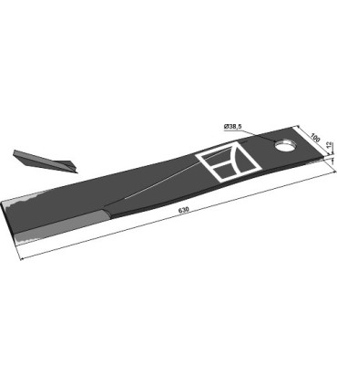 Mover-blade 630mm - left