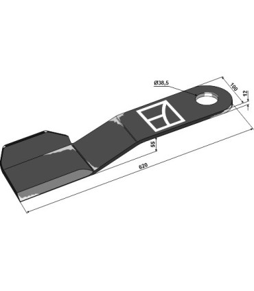 Mover-blade 620mm - left
