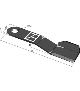 Mover-blade 620mm - right