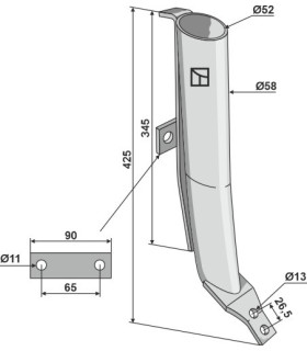 All-purpose slurry injection pipe Ø58
