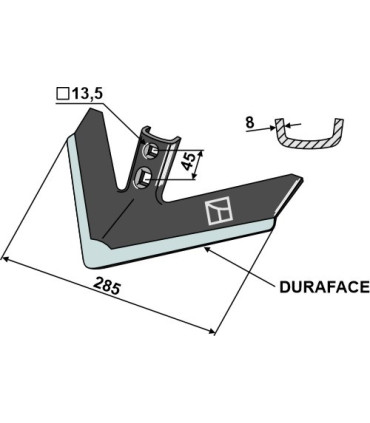 Sweep 285mm - DURAFACE