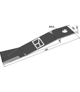 Mover-blade 628mm - left