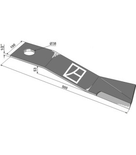 Mover-blade 500mm - right