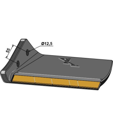 Replacement wing - Hard metal - left