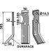 Rotary tine DURAFACE, left model