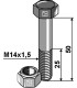 Hexagon bolt M14x1,5x50 with self-locking nut