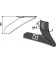Angled wing share - right
