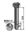 Bult med låsmutter M18x1,5-10.9 Dragone