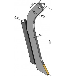 Furrow opener- Hard metal
