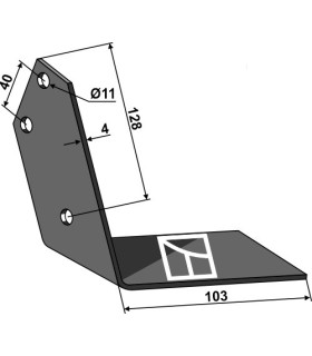 Angled wing share Lelievre - right