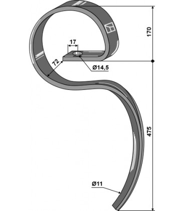 Harrow tine