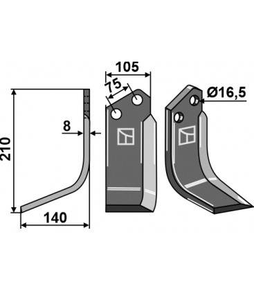Blade, left model