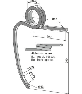 Double coil spring, right