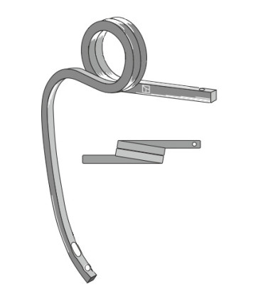 Double coil spring, right