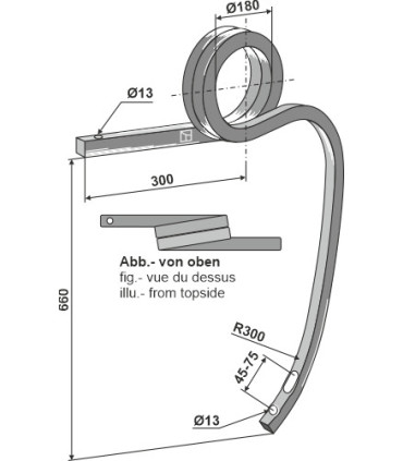 Double coil spring, left