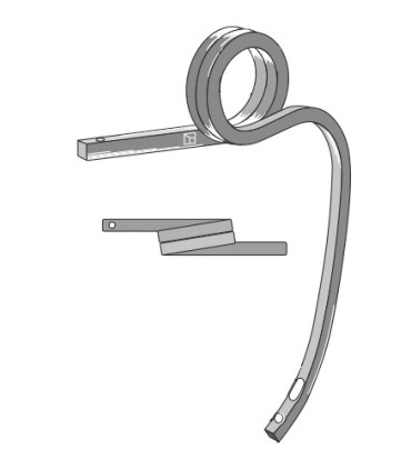 Double coil spring, left