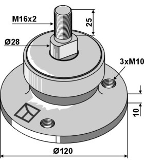 Bearing with thread M16