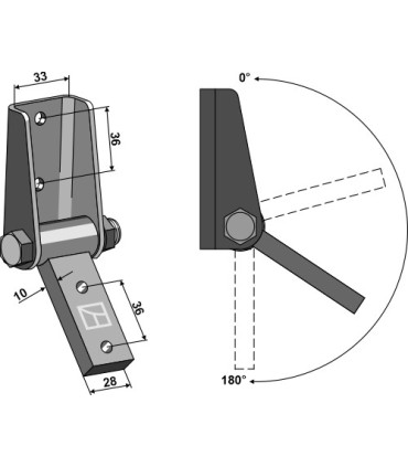 Pitch bracket adjustable