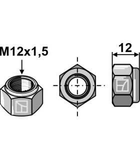 Self-locking nut M12x1,5