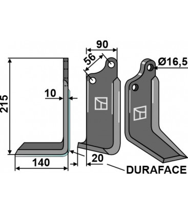 Blade DURAFACE, left model