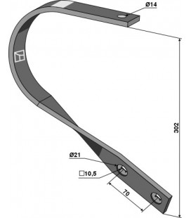 Tine 40x8 - left