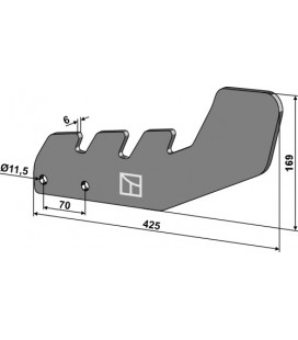 Levelling foot 425mm