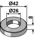Washer Ø42x8xØ26