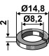 Split washer Ø14,8x2xØ8,2
