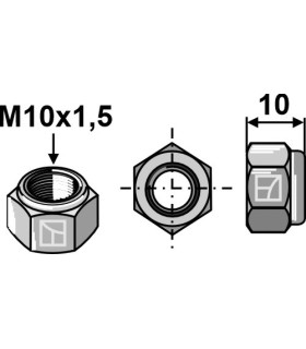 Hexagon nut - M10x1,5