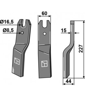 Rotary tine, right model