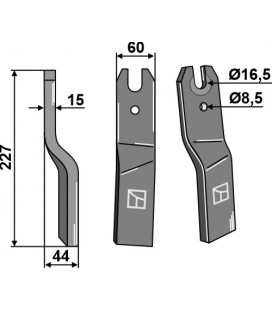 Rotary tine, left model