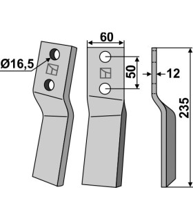 Rotary tine, right model