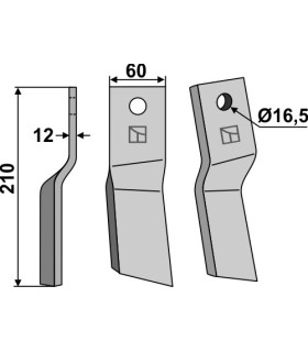 Rotary tine, left model