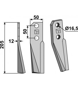 Rotary tine, left model