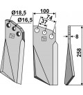 Rotary tine, right model