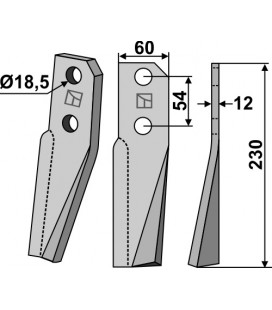 Rotary tine, right model