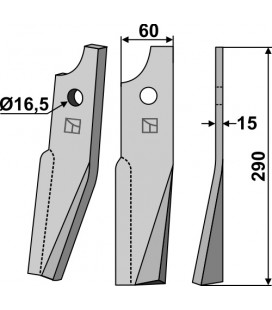 Rotary tine, right model