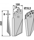 Rotary tine, left model