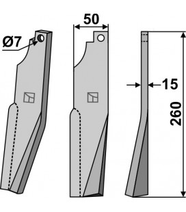 Rotary tine, right model