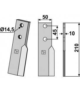 Fräskniv 210x50mm Breviglieri