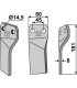 Rotary tine, right mode